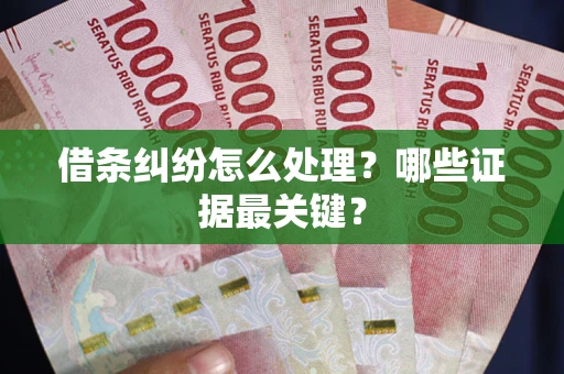 济南借条纠纷怎么处理？哪些证据最关键？
