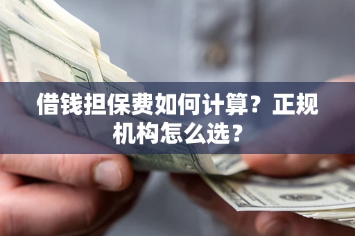 济南借钱担保费如何计算？正规机构怎么选？