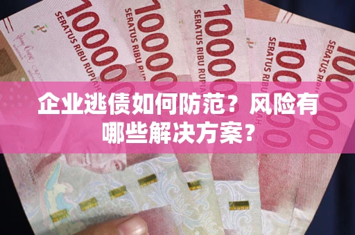 济南企业逃债如何防范？风险有哪些解决方案？