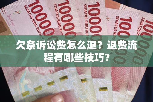 济南欠条诉讼费怎么退？退费流程有哪些技巧？