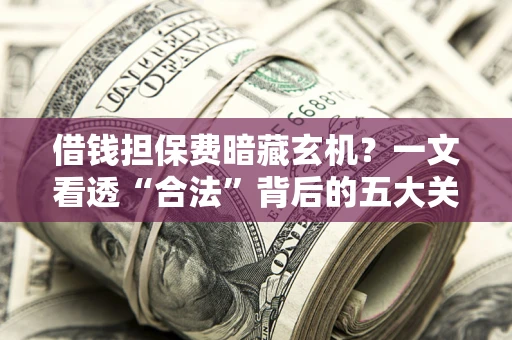 济南借钱担保费暗藏玄机？一文看透“合法”背后的五大关键陷阱