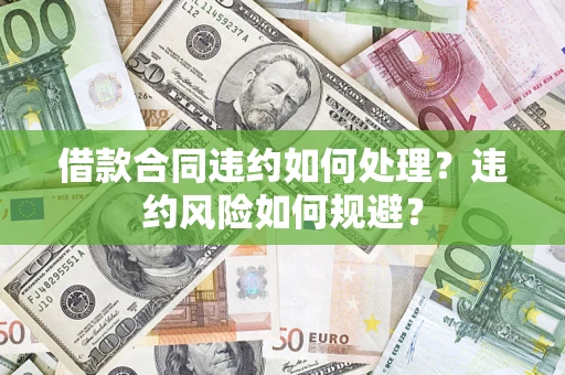 济南借款合同违约如何处理？违约风险如何规避？