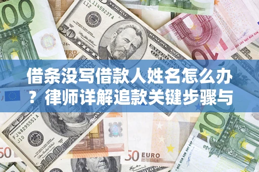 济南借条没写借款人姓名怎么办？律师详解追款关键步骤与证据链构建