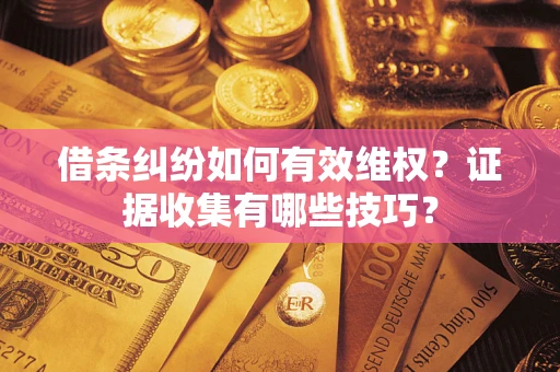 济南借条纠纷如何有效维权？证据收集有哪些技巧？