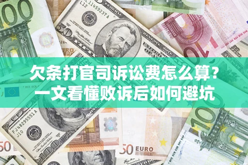 济南欠条打官司诉讼费怎么算？一文看懂败诉后如何避坑