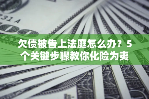 济南欠债被告上法庭怎么办？5个关键步骤教你化险为夷