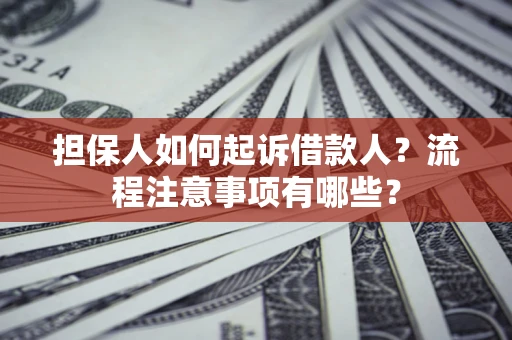 济南担保人如何起诉借款人？流程注意事项有哪些？